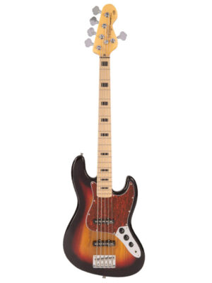 Vintage V495 Coaster Series 5-String Bass Guitar 3-Tone Sunburst